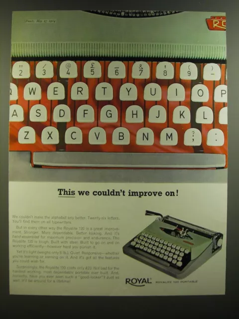 1964 Royal Royalite 120 Portable Typewriter Ad - This we couldn't improve on