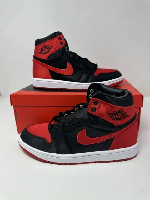 Brand New Nike Air Jordan 1 Retro High OG Satin Bred Women Sizes TD FD4810-061