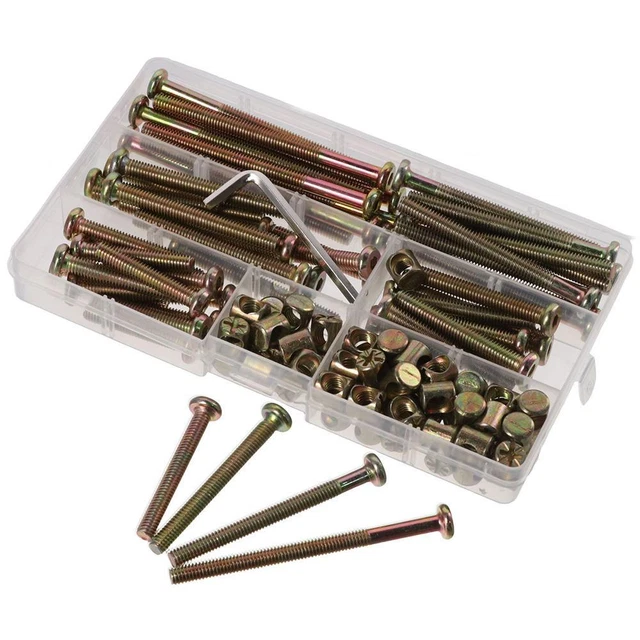 KIT CRIB BUNK Bed Furniture Cot Bolts Nuts Kit Hex Socket Head Cap