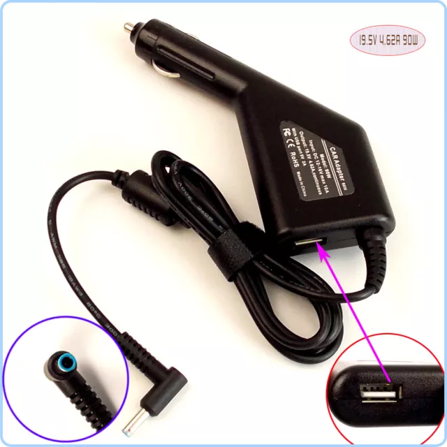 Notebook DC Power Adapter Car Charger +USB for HP Pavilion 15-e026tx 15-E027tx