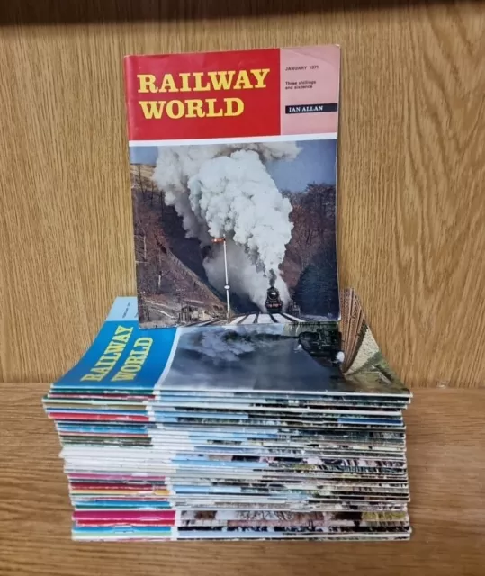 Job Lot 36 Issues Railway World Magazines 1967-1973 (15t)