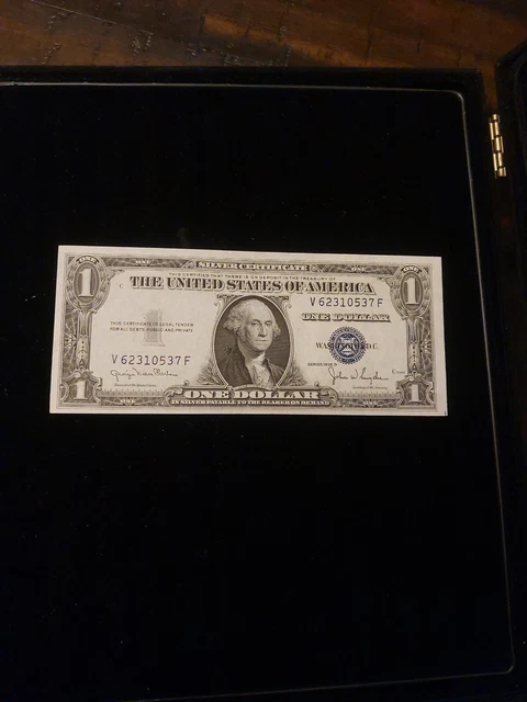 $1 1935-D 1 V/F Block Blue Seal Silver Certificate Choice Unc Narrow Blue Seal