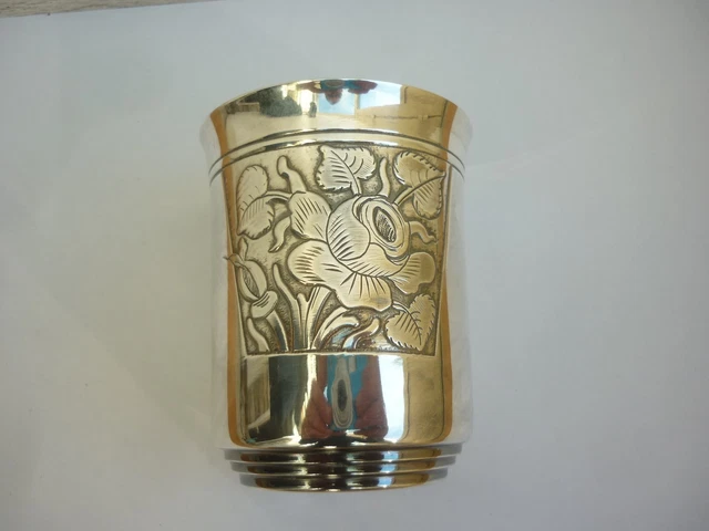 Timbale De Voyage Style Art Déco 1920 Métal Argenté | €65