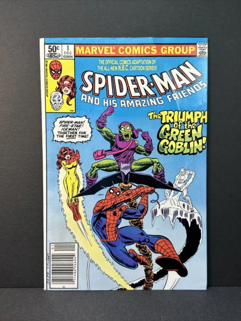 Spider-Man and His Amazing Friends 1 Newsstand Variant VF- 7.5 1981 Marvel