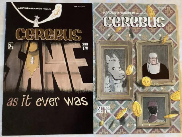 Cerebus 70 & 71 (Aardvark Vanaheim 1985) Dave Sim VF+