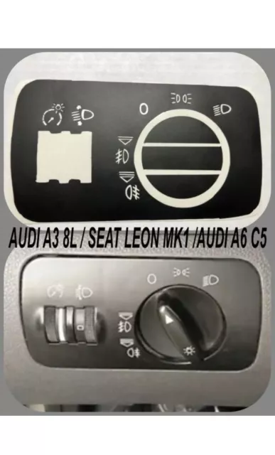 Interruptor Luz AUDI A3 8L,SEAT LEON MK1,AUDI S3 8L,AUDI A6 C5 Pegatinas Vinilos