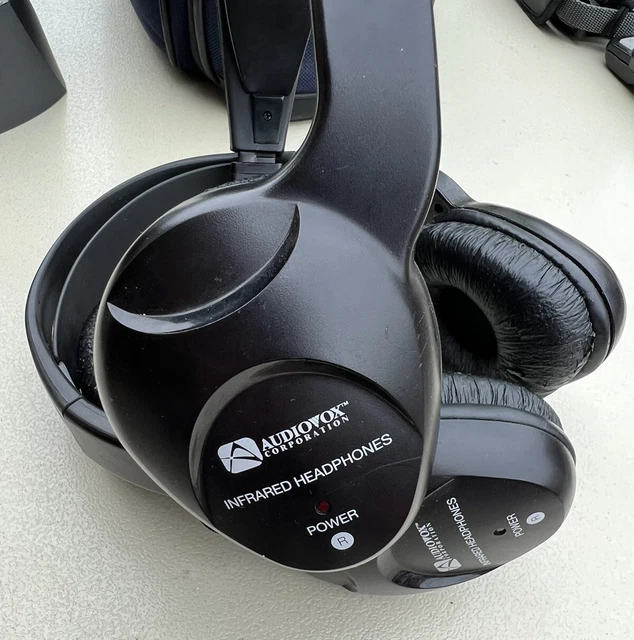 Audiovox Wireless IR Infrared Headphones For Car DVD Player - 2 Pairs FREE SHIP