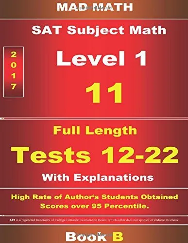 Book B  L-1 Tests 12-22 (Mad Math Test Preparation).9781542490818 New<|