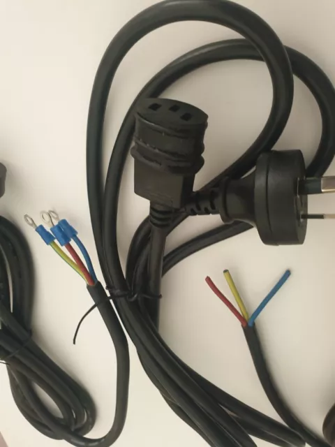 2m 3 PIN AUS 15 AMP IEC C13 Mains Power Cable Cord Bare Wire Ring Connected 2