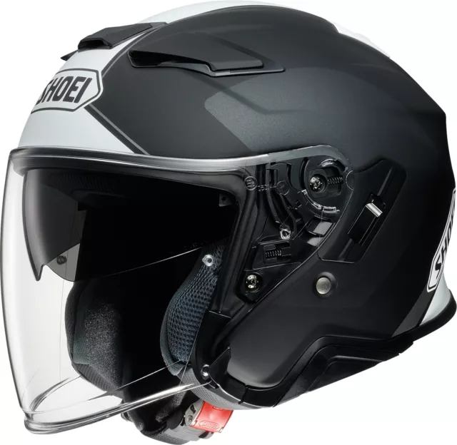 Shoei J-Cruise 2 Adagio Gr. S - TC5 Rot Schwarz Motorrad Jethelm Sonnenblende