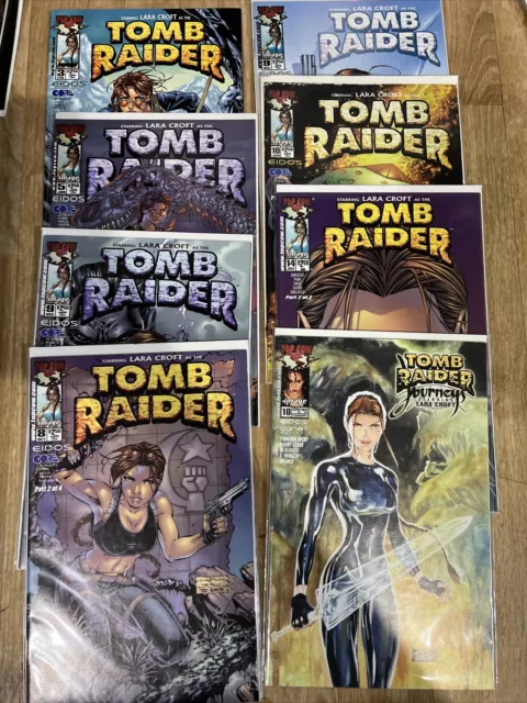 Lot Of 8 Tomb Raider 3 5 8 9 10 14 Comic Top Cow Lara Croft Image