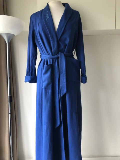 VINTAGE PETER FERREL royal blue wool dressing gown robe Made in England  S/M* 19.00 - PicClick UK