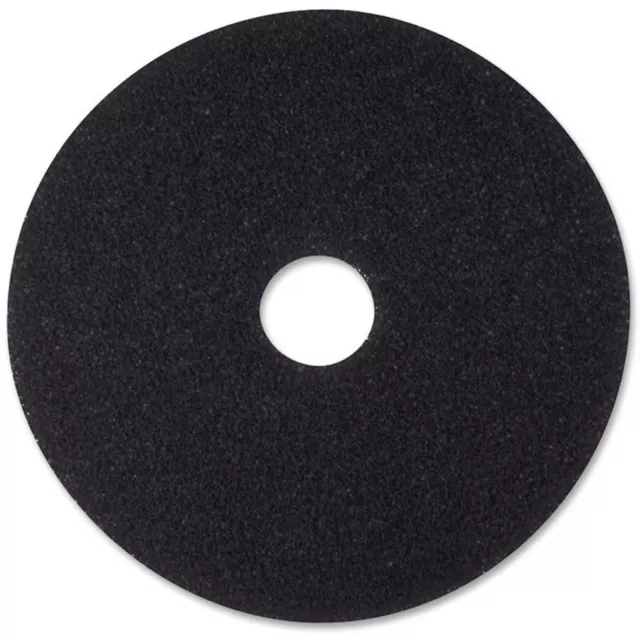 3m Black Stripper Pad 7200 - 16" Diameter - 5/carton - Polyester Fiber, Nylon - 2