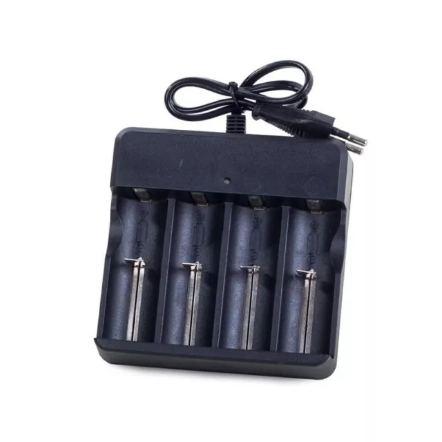 Chargeur de Piles Rechargeables 4,2V Li-Ion 14500 16340 18650 26650 32650 4x