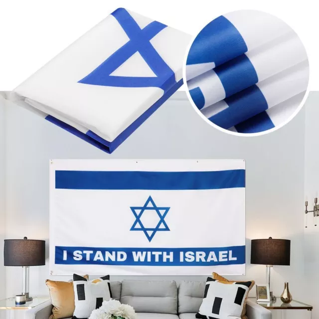 Polyester Israeli Flag Double Sided I Stand with Israel  Outdoor