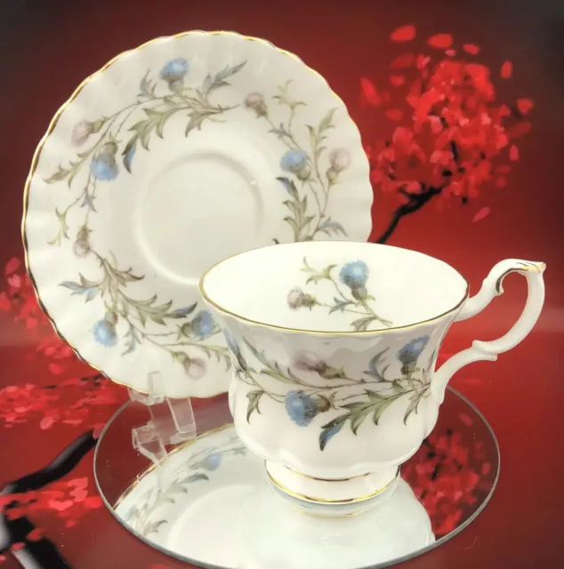 ONE Royal Albert Teacup & Saucer Brigadoon Blue Bone China UK Free Shipping BX8