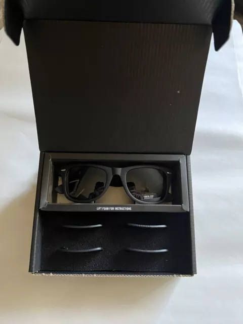 Sunglasses with three sets of lenses. Several available.