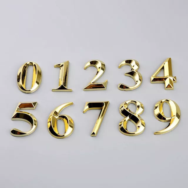 House Door Numbers Plaques, 0-9 Stick On Self Adhesive 3D Signs Hotel Office