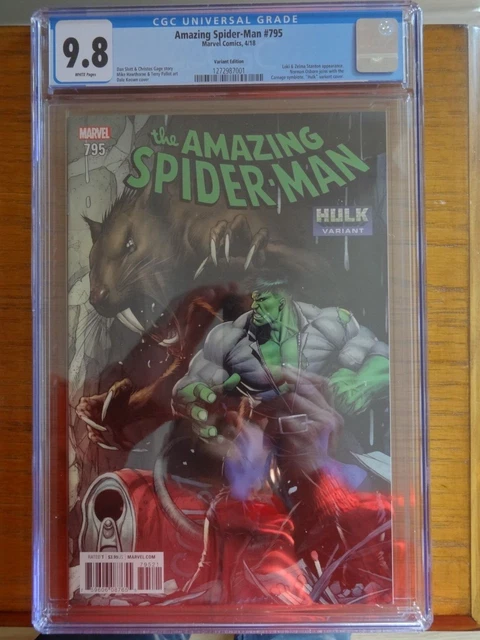 AMAZING SPIDER-MAN, VOL 4 #795 CGC 9.8 Hulk Variant Osborn joins with Carnage🔥