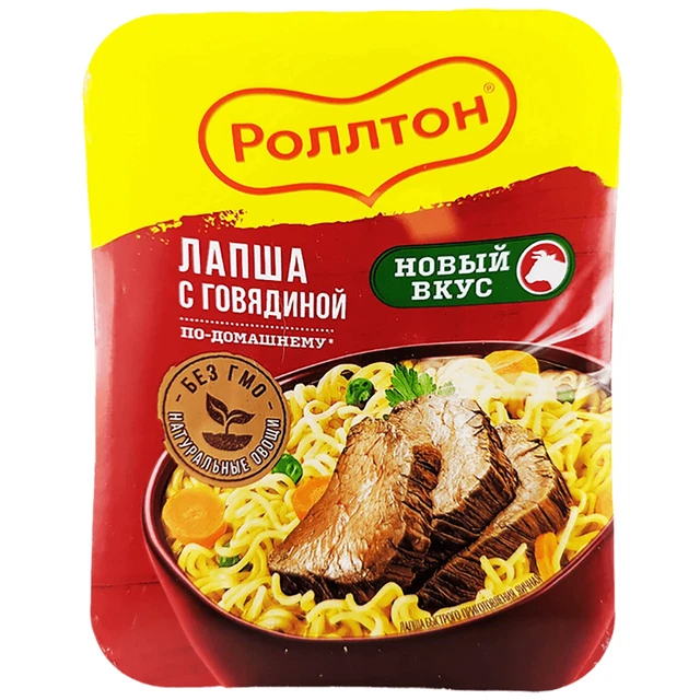 Rollton spaghetti manzo (24 x 90 g) pasta istantanea piatto di pasta