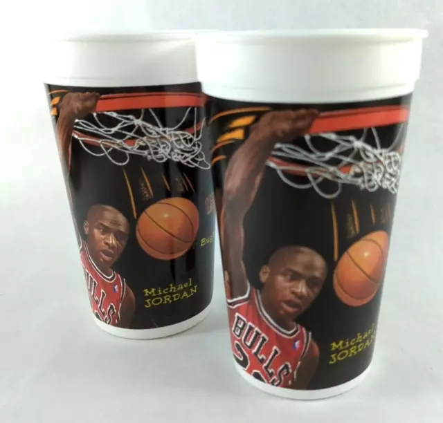 Lot of 2 Michael Jordan McDonalds Looney Tunes All Star Showdown Cup, Bugs Bunny