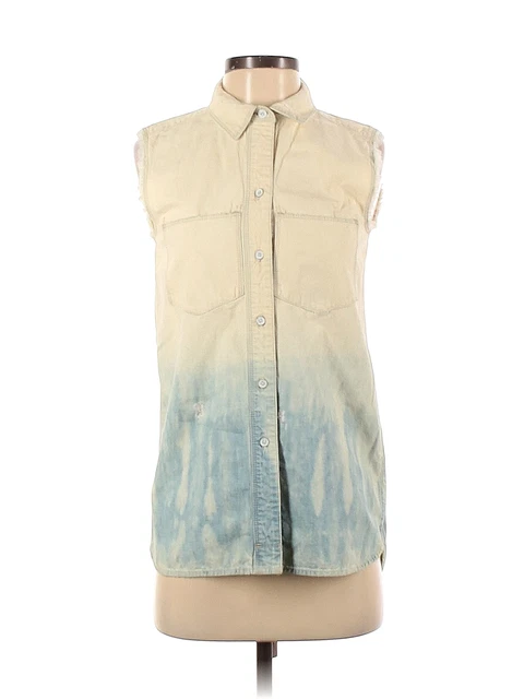 Madewell Women Ivory Denim Vest XS