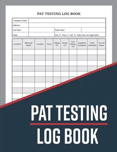 Pat Testing Log Book Pat Test Log Book | Portable Appliance Testing Book | Te...