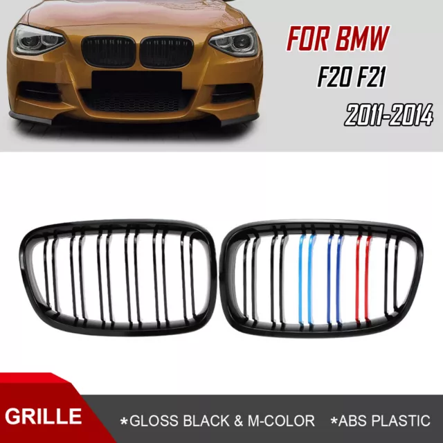 Grilles calandre look M noire brillante BMW série 1 F20 F21 2015 à