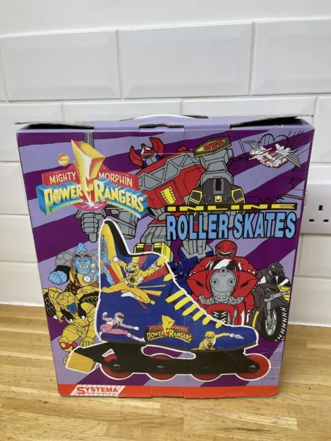 Vtg Power Rangers MMPR Roller Skates New 1990s UK 4