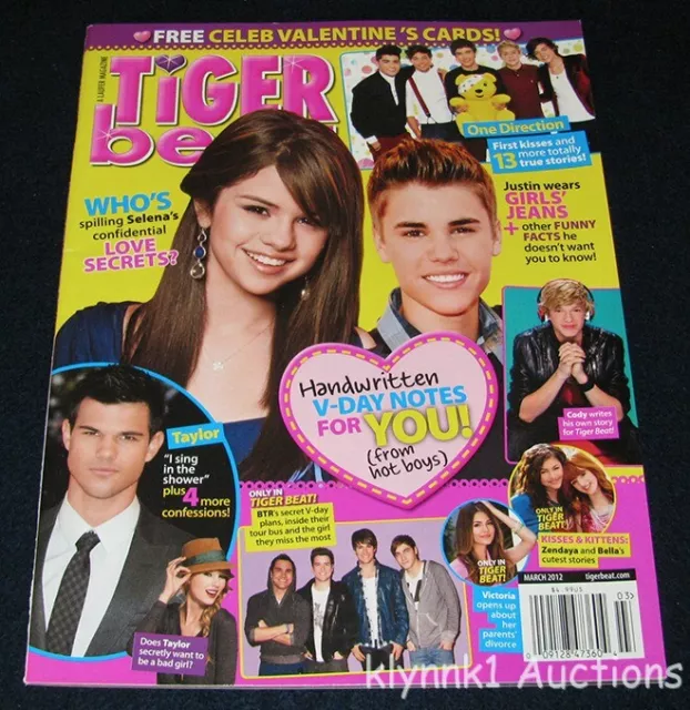 Tiger Beat Magazine March 2012 One Direction Big Time Rush Selena Justin Bieber