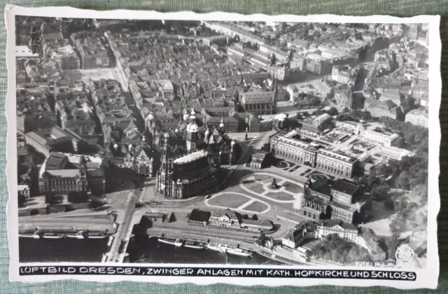 Ak Luftbild Dresden mit Schlossstraße und Postplatz. Walter Hahn.  Um 1934