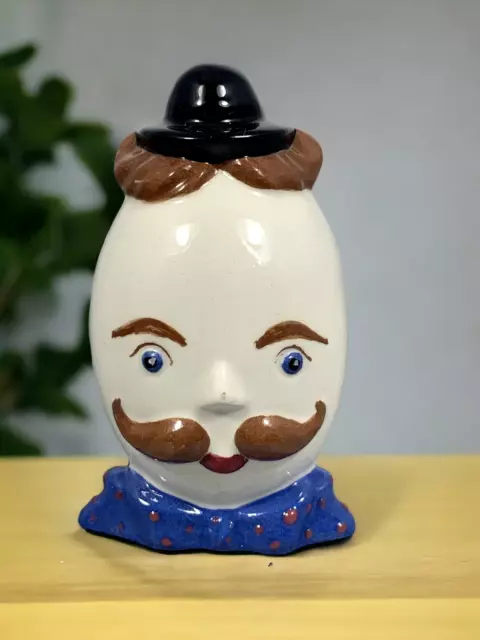 Egg Man Mustache Vintage Salt or Pepper Shaker SINGLE ONLY