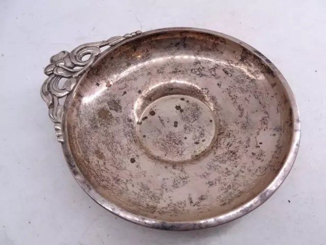 Vintage Sterling Silver Coin Key Tray Dish Randahl 163.9 grams 6" Wide Antique