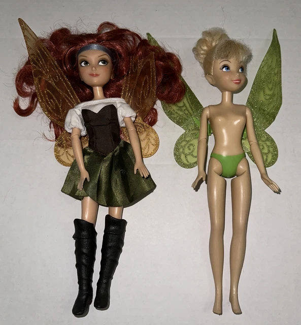 Lot Of 2 Disney Fairies Tinkerbell & Friends 12” Fairy Dolls Flutter Wings *READ