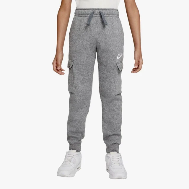 New Nike Sportswear Club Fleece Boy’s Cargo Pants CQ4298 Carbon Heather Gray XL New Nike Sportswear Club Fleece Boy’s Cargo Pants CQ4298 Carbon Heather Gray XL