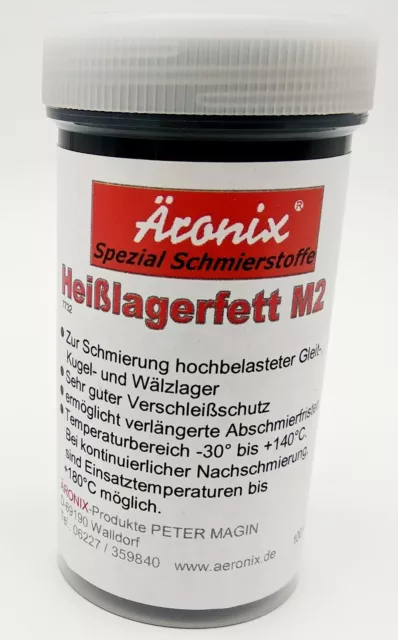 100g Äronix M2 Profi Heißlager Fett Radlager Kugellager Lager -30/+140°C NLGI 2 2