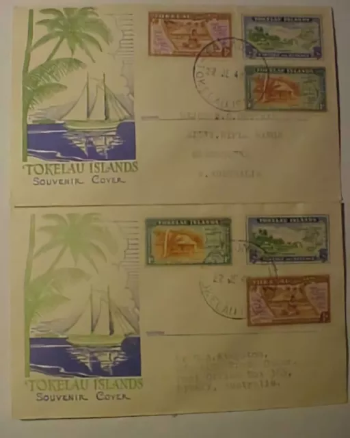 Tokelau Islands Fdc 1948 Fakaono, Nukunono, Escondido