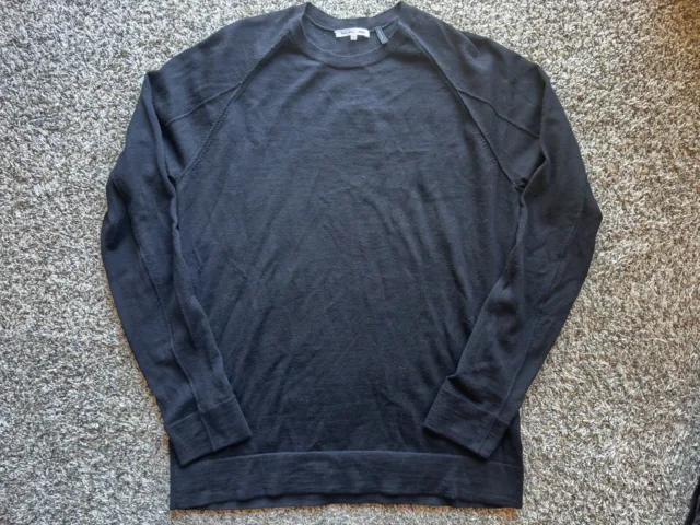 Helmut Lang Men's Black Lightweight Wool Jumper Sweater Size XL