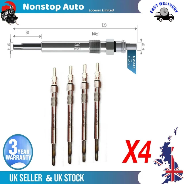4X GLOW PLUGS For FIAT Doblo Pratico Fiorino Idea Linea 5960L4