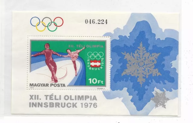 Hungria Juegos Olimpicos de Innsbruck Hojita del año 1975 (EB-69)