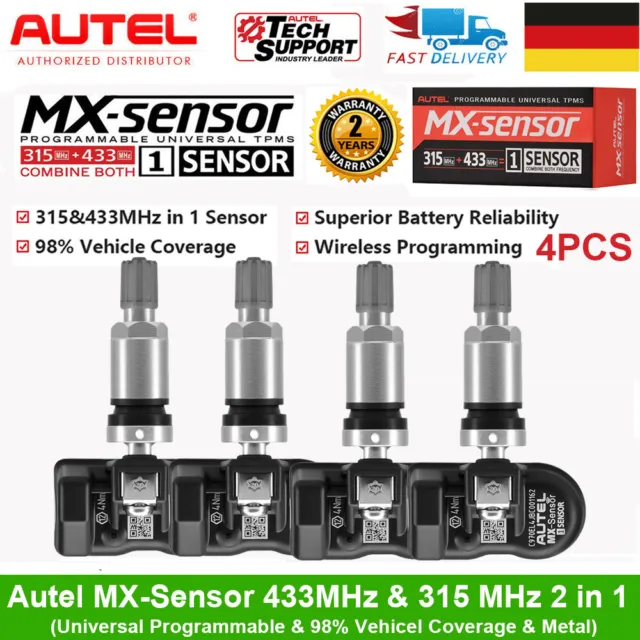 2024 Orginal Autel MX-Sensor 315&433MHz TPMS Reifendruck Sensor RDKS Programmier