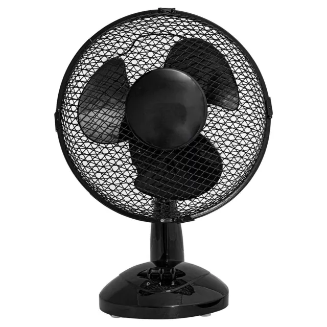 Electric Portable Air Cooling Black Small 9'' inch Desktop Desk Fan