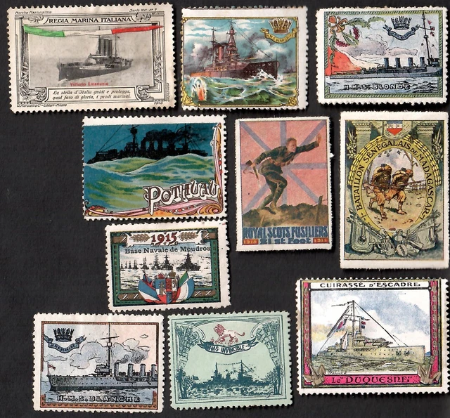 Vignettes militaires - FRANCE => Lot de Vignettes DELANDRE - Régiments