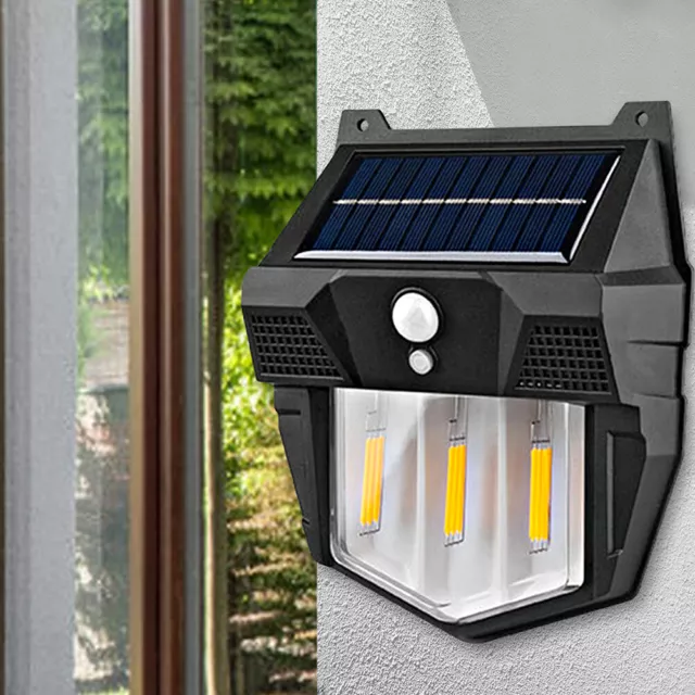 Outdoor-Garten-Induktionslampe wasserdichte Solar-Wolfram-Wandleuchte (9 LED)