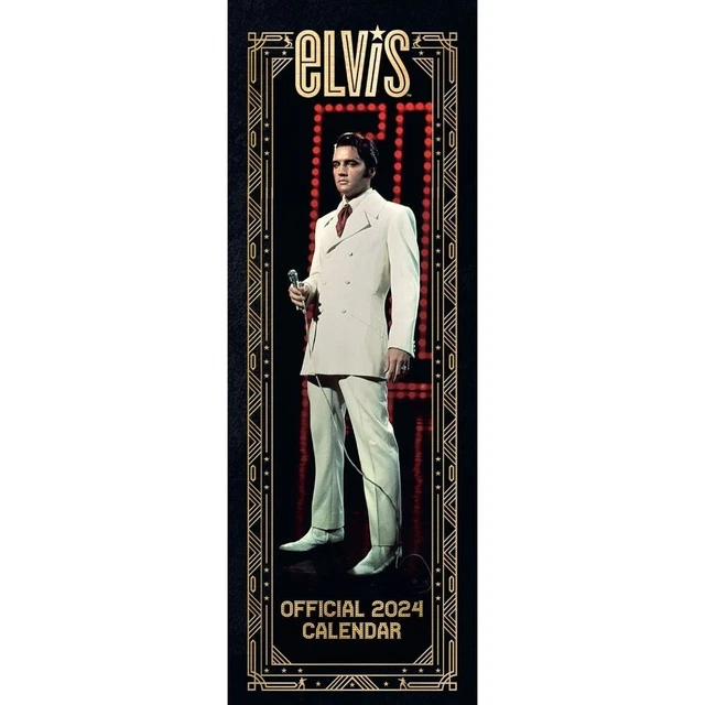 2024 SLIM CALENDAR Elvis Presley Wall Hanging Calendar Official Product