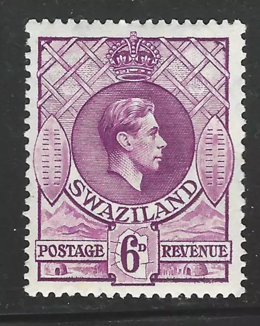 SWAZILAND : 1938 GVI  6d deep magenta perf 131/2 x13  SG34 mint