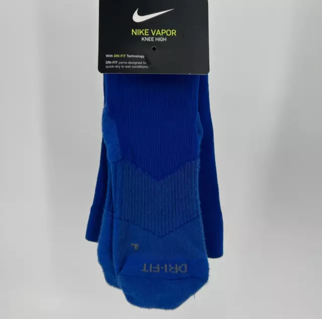 Nike Vapor Knee-High Baseball Socks Royal Blue sz M Mens 6-8 or Youth 5-7Y 2-PK