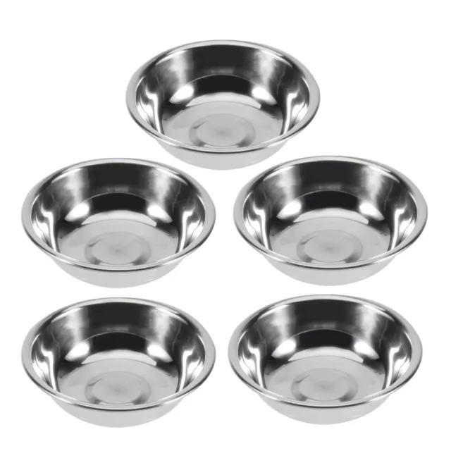 5 Pcs vinegar bowl Mini Dipping Saucer Bowls Small Stainless Steel Sauce Dishes