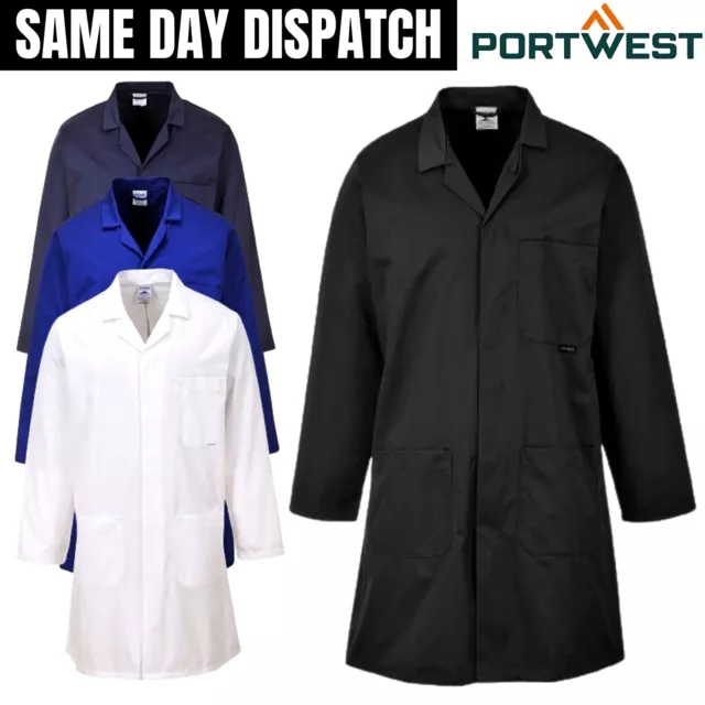 Unisex Lab Coat Polycotton Warehouse Work Doctor’s Hospitals Laboratory Coverall