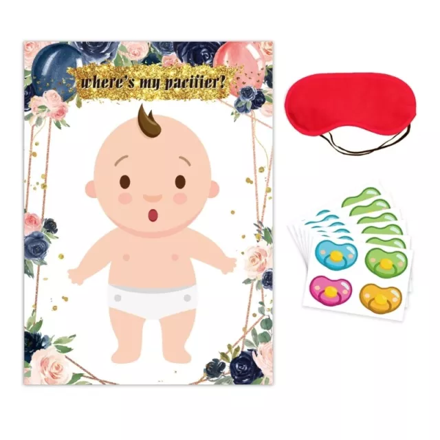 Where s My Pacifier Game Poster with Pacifier Stickers Creative Interactive Game